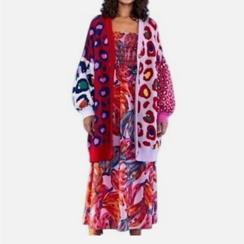 FARM Rio Multicolor Leopard Print Cardigan - Picture 6 of 9